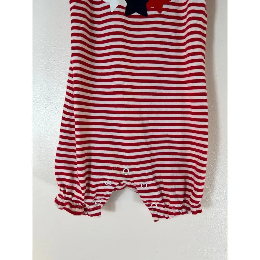 CELEBRATE PATRIOTIC Girl’s Sleeveless Romper / Size: 6-9 Months